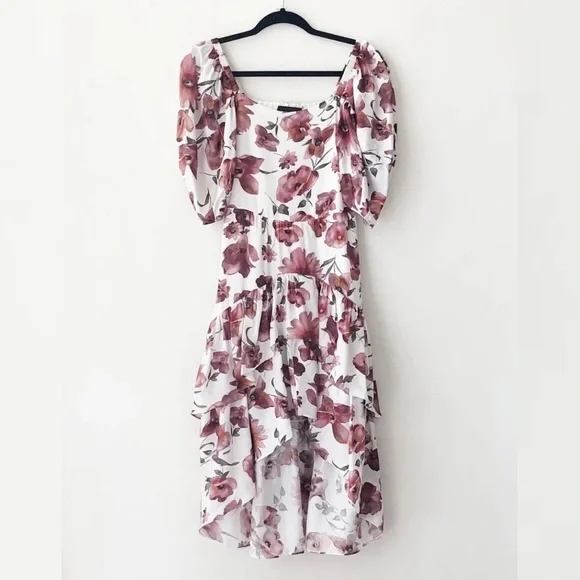 the kooples pink floral dress Floral Frill Dress